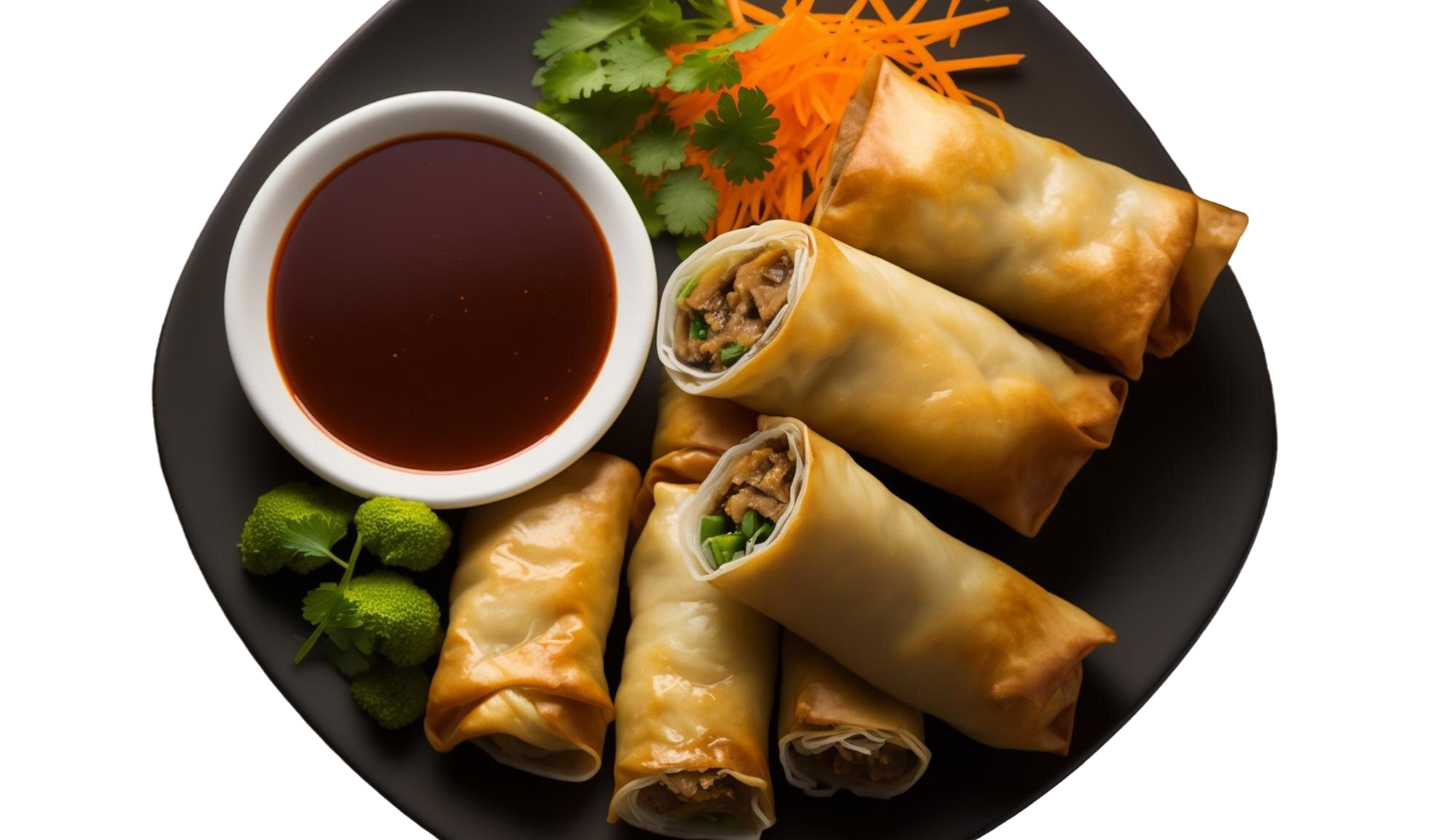 plate food with side sauce